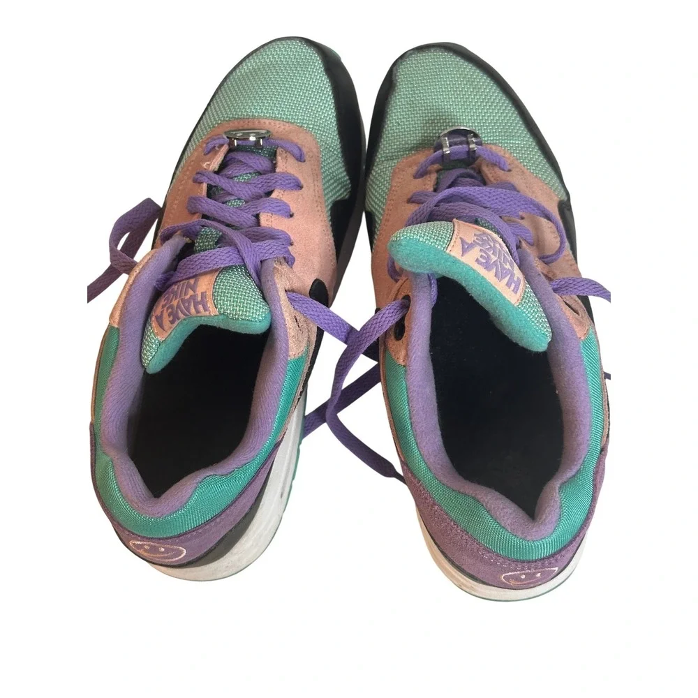 NIKE Air Max 1 Have a Nike Day Space Purple Coral Size 25 cm/Mens 7/ W 8.5/ 7Y
